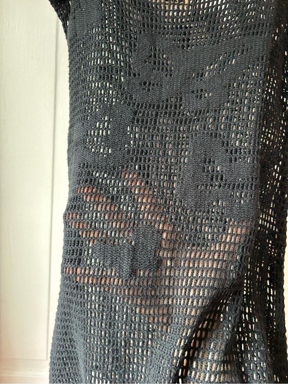 Dolce & Gabbana Vintage Black Crochet Butterfly Dress - Picture 5 of 11
